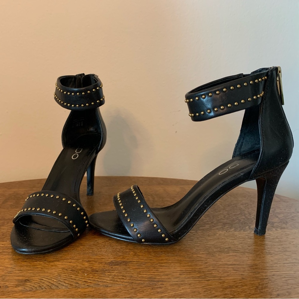 Aldo gold and black heels